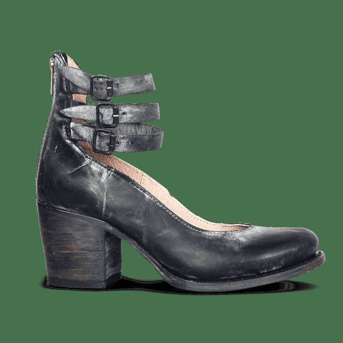 Pantofi cu cataramă triplă Cristina - Inspirație vintage