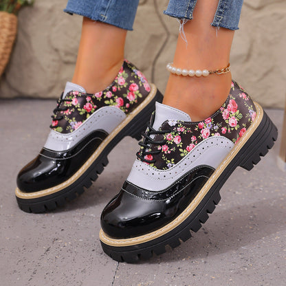 Pantofi casual eleganti cu imprimeu floral Cristina Gore, mărime mare