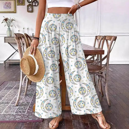 Pantaloni eleganți cu talie înaltă și imprimeu floral de Cristina Gore