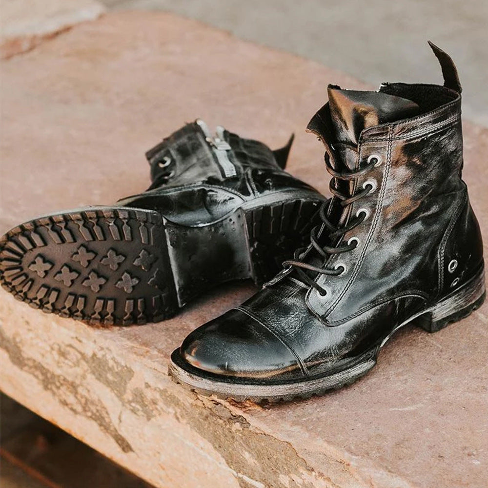 Ghete retro cu șireturi Cristina - Impermeabile și confortabile