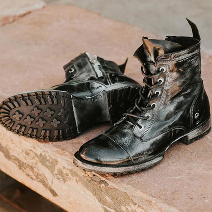 Ghete retro cu șireturi Cristina - Impermeabile și confortabile