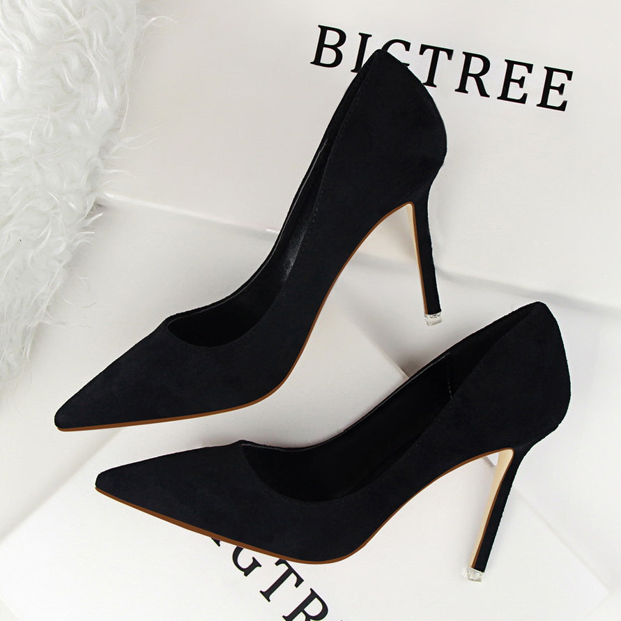 Chic Suede Pointed Heels by Cristina Gore
