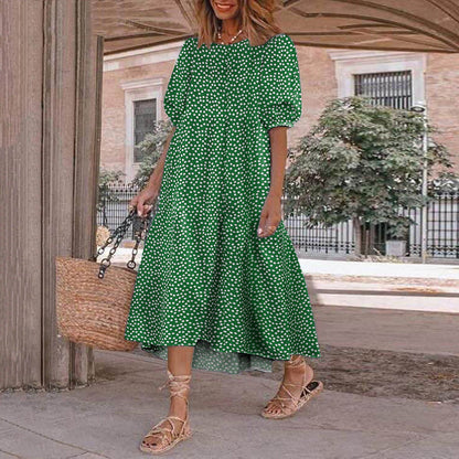 Rochie midi de vară cu imprimeu floral Cristina Gore
