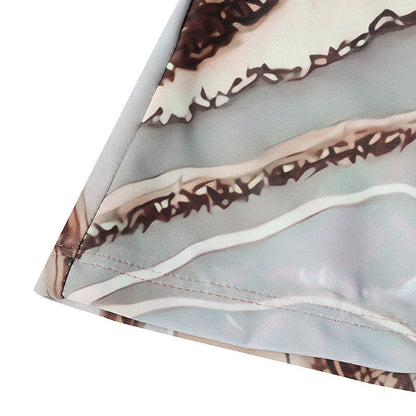 Costum de baie bikini elegant cu imprimeu marmorat Cristina Gore
