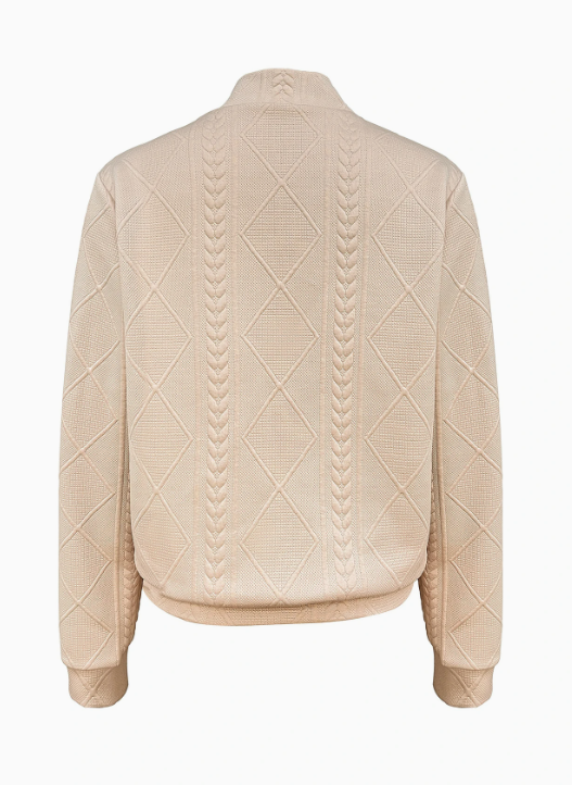 Jachetă bomber Cristina - Model texturat cu fermoar