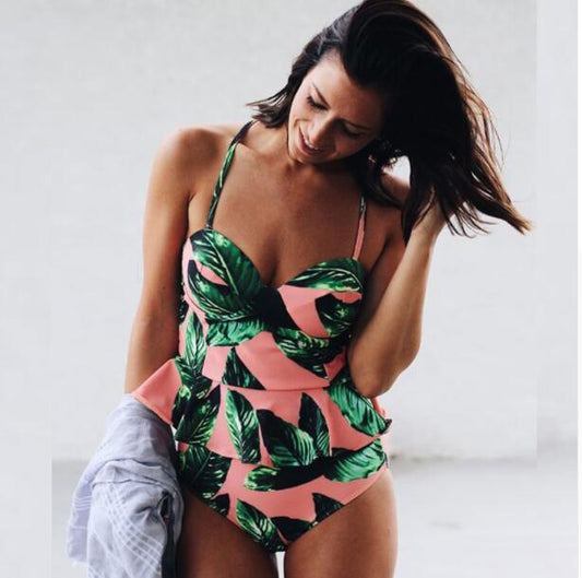 Costume de baie Cristina Gore cu talie înaltă și imprimeu floral