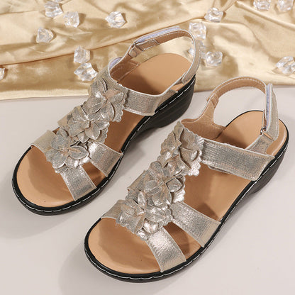 Sandale cu platformă Cristina Gore Floral Comfort