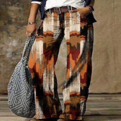 Boho Print Cristina Gore Wide Leg Pants