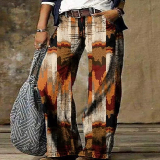 Boho Print Cristina Gore Wide Leg Pants