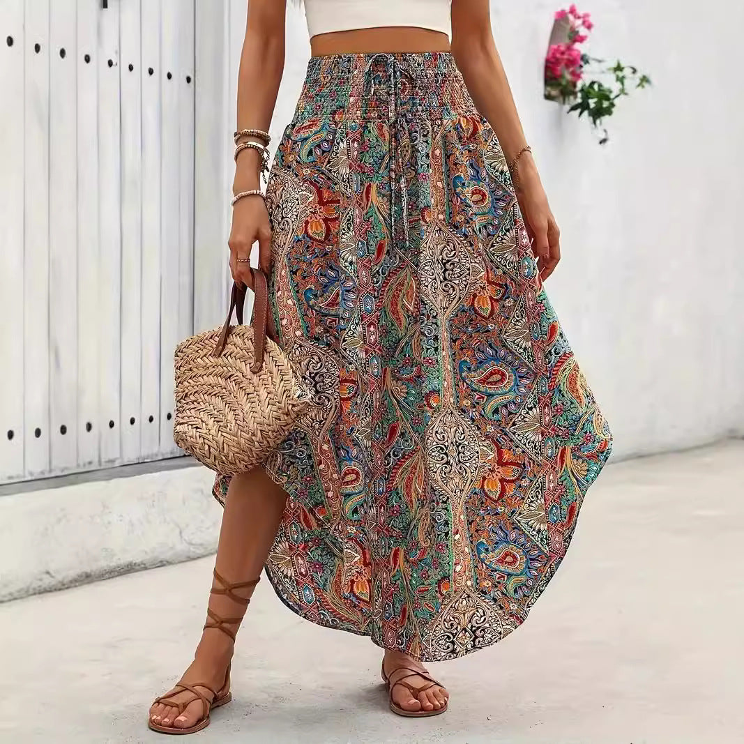 Boho Floral Cristina Gore A-Line Skirt