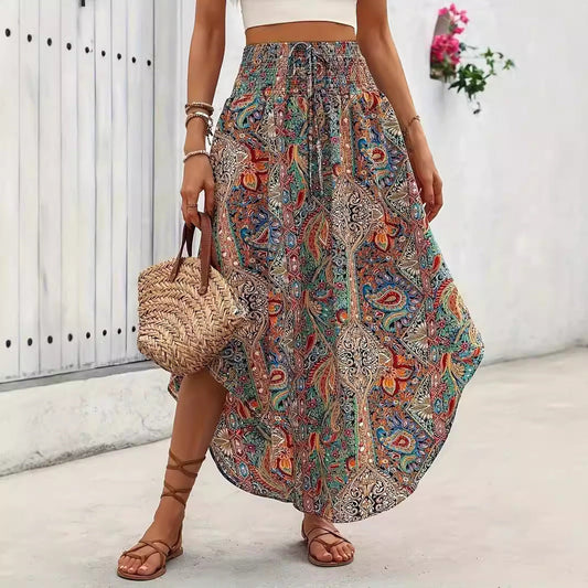 Boho Floral Cristina Gore A-Line Skirt
