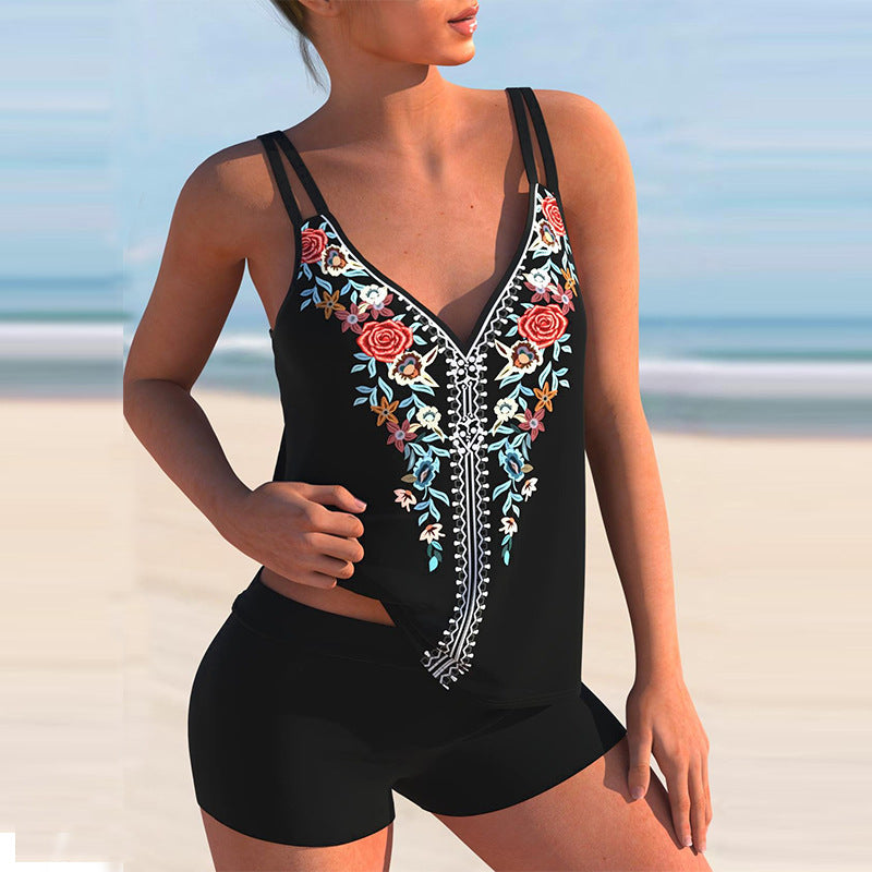 Costume de baie mărime mare cu imprimeu floral de Cristina Gore
