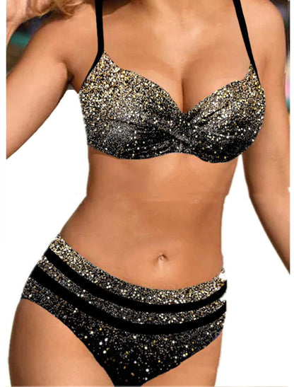 Set bikini cu talie înaltă Cristina - Stil îndrăzneț