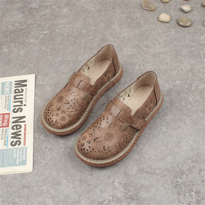 Mocasini Cristina cu imprimeu floral din dantelă respirabilă