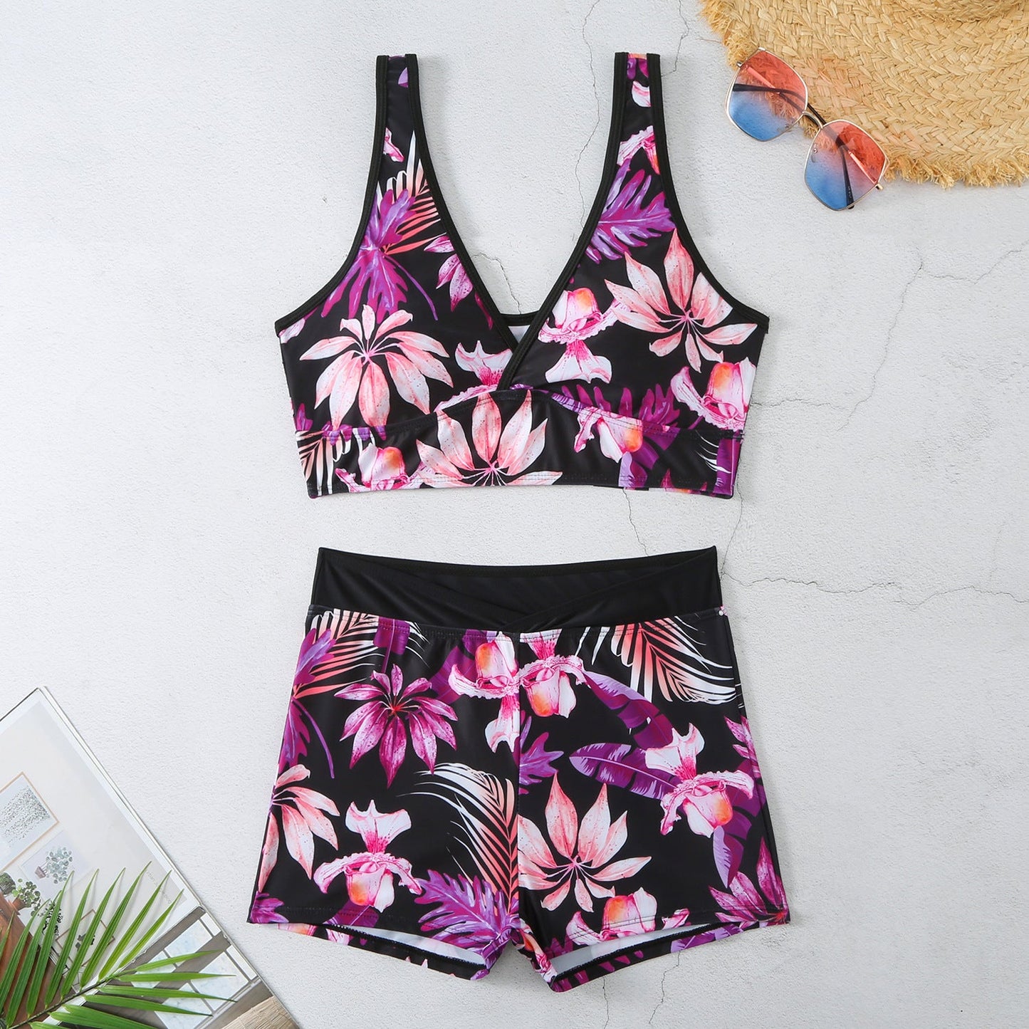 Bikini boxer cu imprimeu vibrant de Cristina Gore