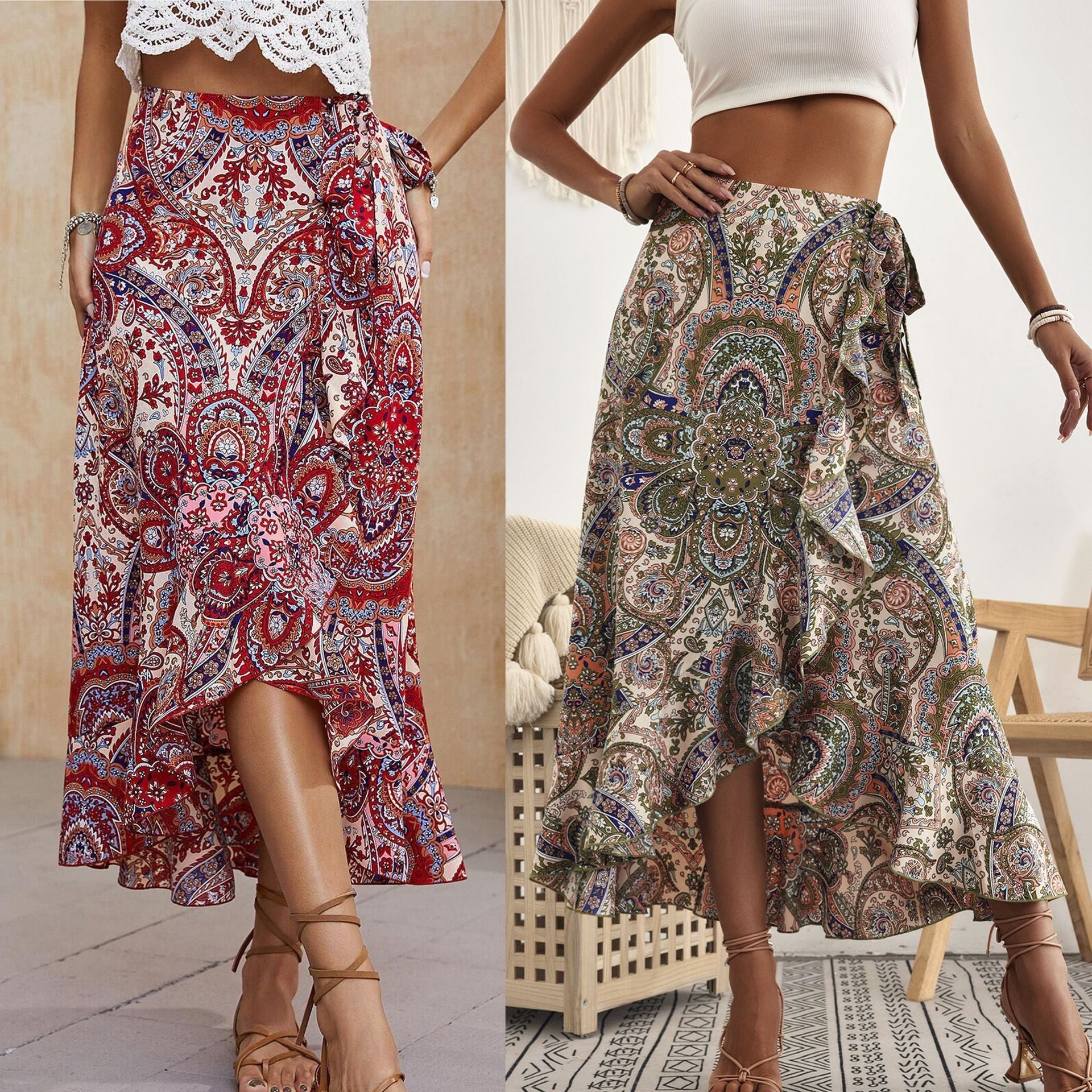 Boho Ruffle Cristina Gore Pinterest-Inspired Skirt