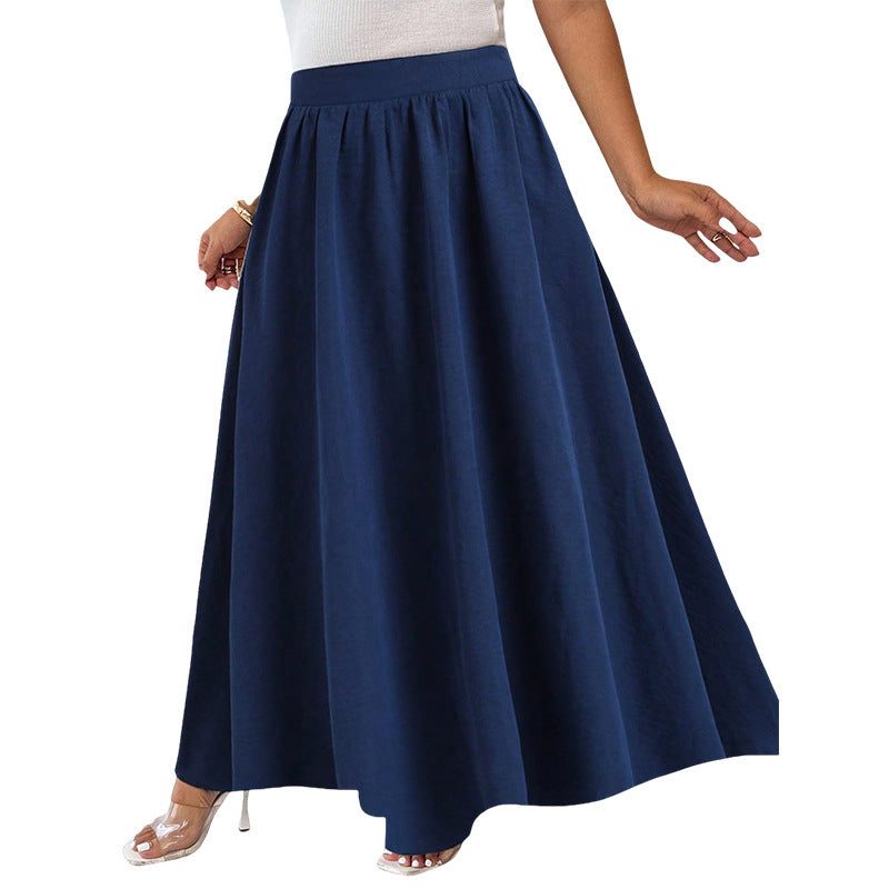Fustă elegantă evazată bleumarin de Cristina Gore