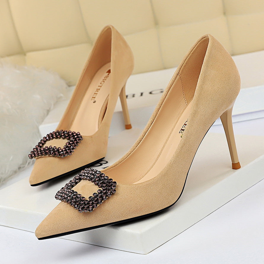 Tocuri stiletto elegante cu strasuri de Cristina Gore