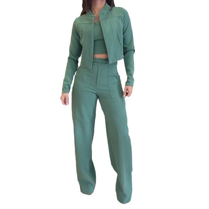 Ținută de damă Cristina - Pantaloni evazați simpli și eleganți