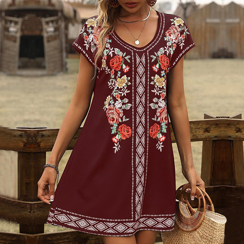 Rochie casual de vară cu imprimeu floral Cristina Gore