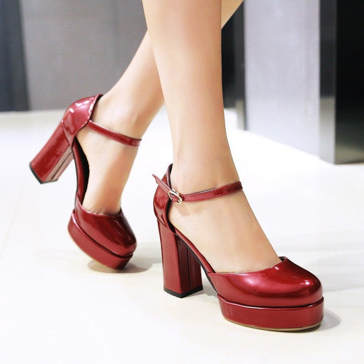 Pantofi cu platformă Cristina - model Pearly block