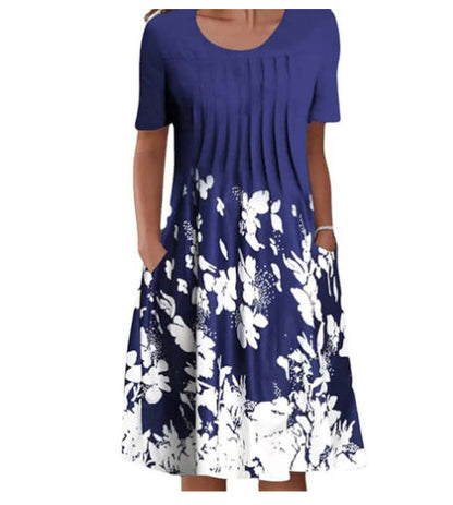 Rochie trapez florală Cristina - inspirație Pinterest