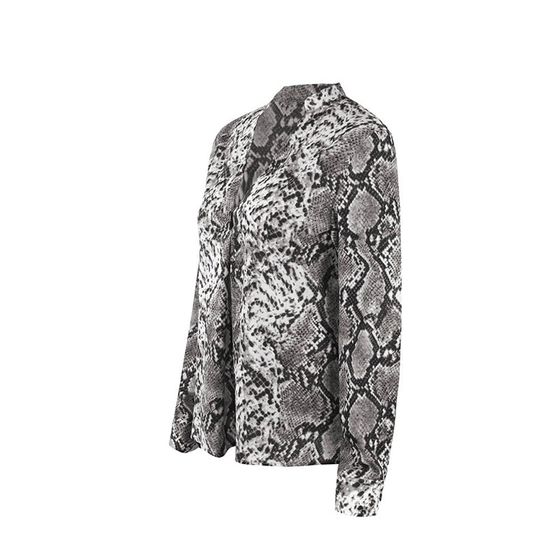 Bluză elegantă cu imprimeu leopard și nasturi Cristina Gore