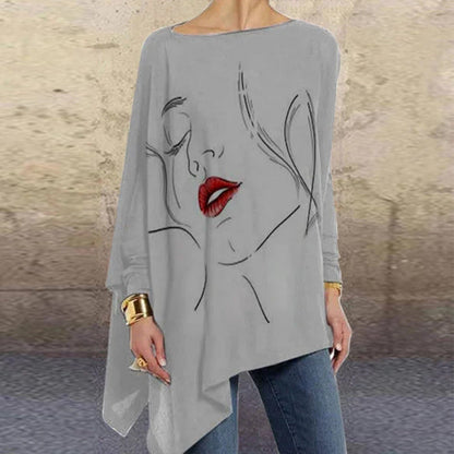 Tricou Cristina Gore cu croială lejeră artistică pentru femei