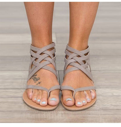 Sandale Cristina cu talpă încrucișată - Vârf plat și ascuțit, confortabil
