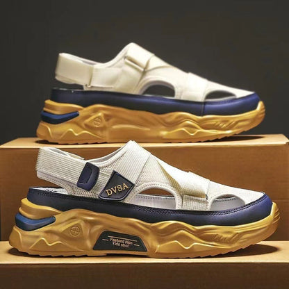 Sandale cu platformă din plasă pentru bărbați Cristina - Antiderapante pentru vară