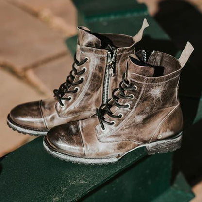 Ghete retro cu șireturi Cristina - Impermeabile și confortabile