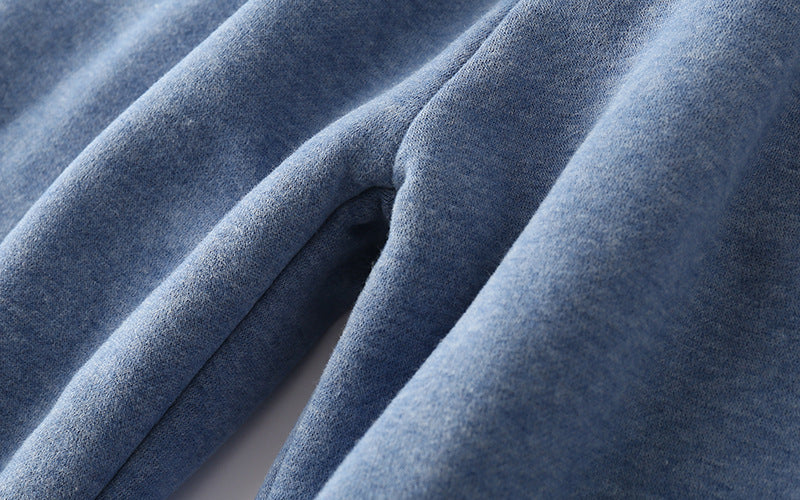 Pantaloni de trening din catifea din piele de miel Cristina - Confortabili și călduroși datorită căptușelii