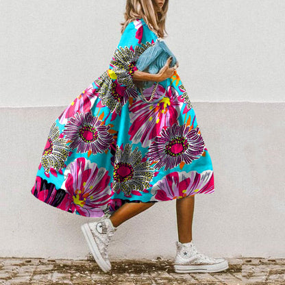 Rochie Cristina Sweet - Inspirație florală de vară, croială lejeră