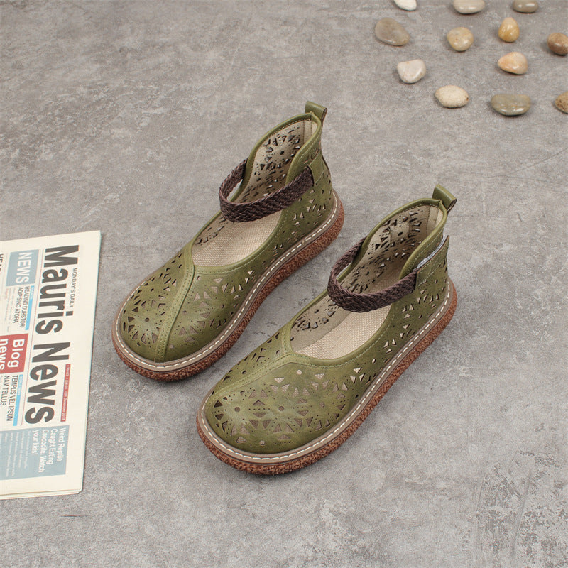 Pantofi retro cu platformă Cristina - Design ajurat