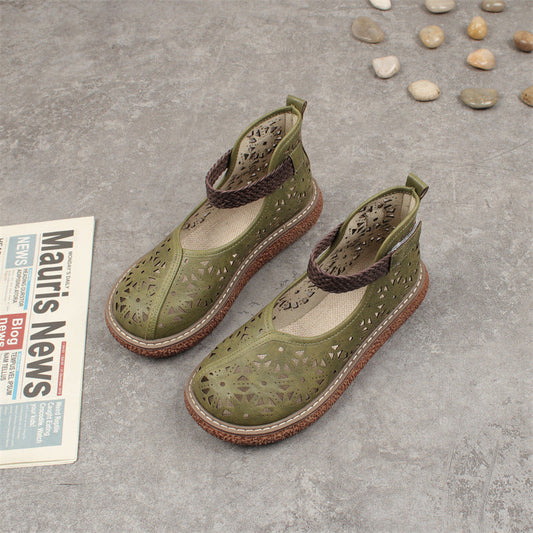 Pantofi retro cu platformă Cristina - Design ajurat