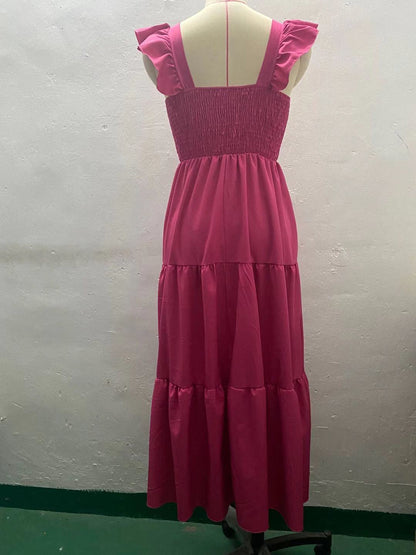 Rochie maxi elegantă cu volane de Cristina Gore