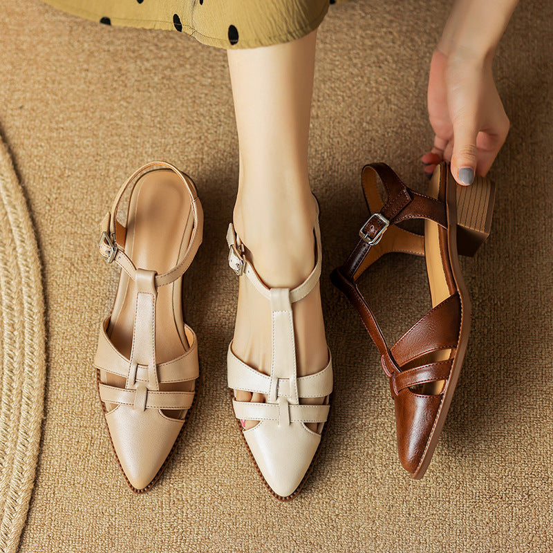 Retro Roman Closed Toe Sandals by Cristina Gore