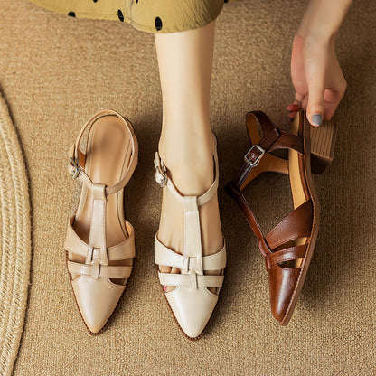 Retro Roman Closed Toe Sandals by Cristina Gore