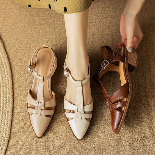 Retro Roman Closed Toe Sandals by Cristina Gore