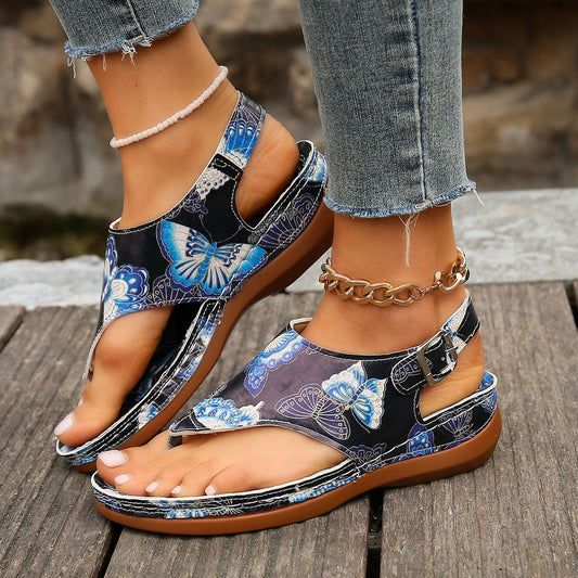 Floral Wedge Sandals by Cristina Gore