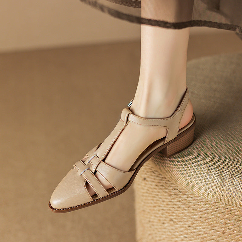 Sandale retro romane cu vârful închis de Cristina Gore