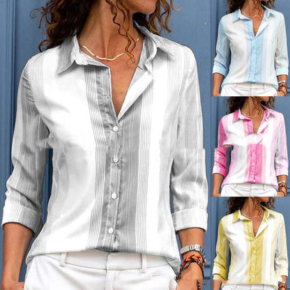Striped Loose-Fit Blouse by Cristina Gore