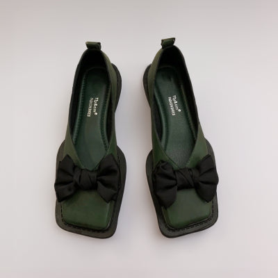 Mocasini cu platformă Cristina - Fundă retro din piele lăcuită