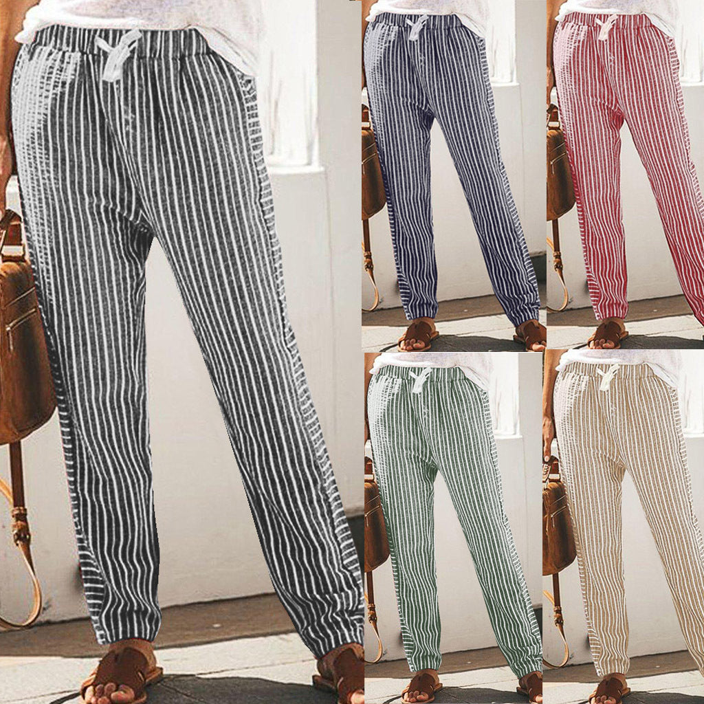 Pinterest-Inspired Cristina Gore Striped Wide-Leg Pants