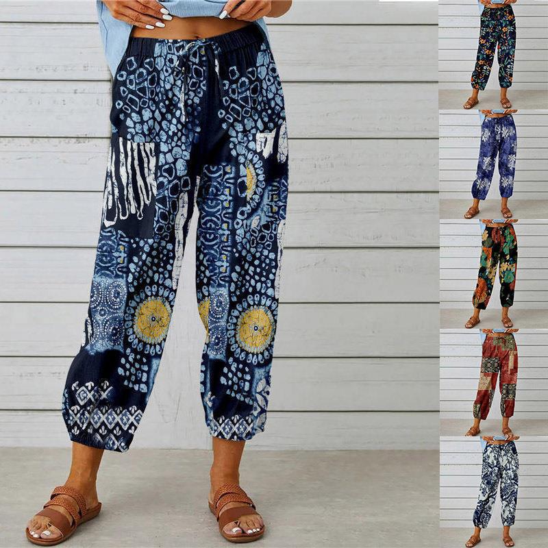 Salopetă de zi cu zi cu imprimeu floral boho Cristina Gore