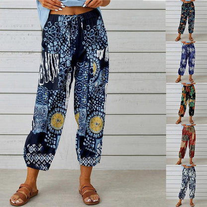 Salopetă de zi cu zi cu imprimeu floral boho Cristina Gore