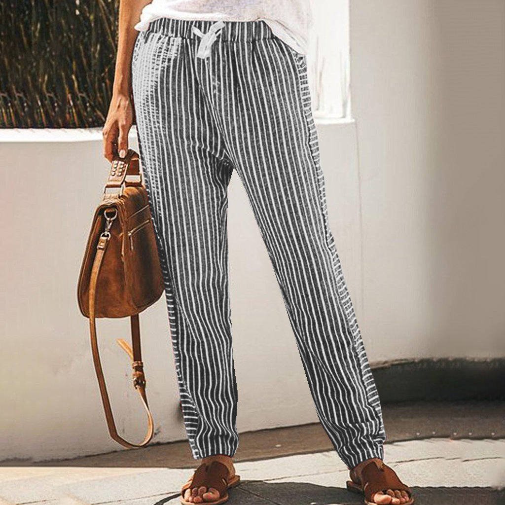 Pantaloni largi cu dungi, inspirați de Pinterest, de la Cristina Gore