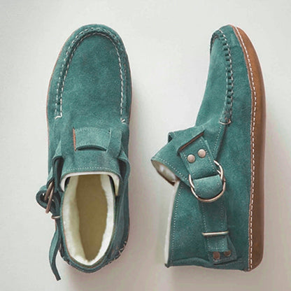 Balerini Cristina cu imprimeu leopard - Curea din piele cu cataramă