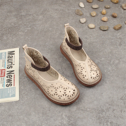 Pantofi retro cu platformă Cristina - Design ajurat