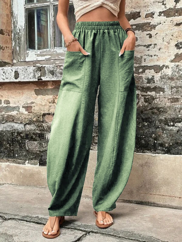 Pantaloni harem relaxați cu buzunare de la Cristina Gore